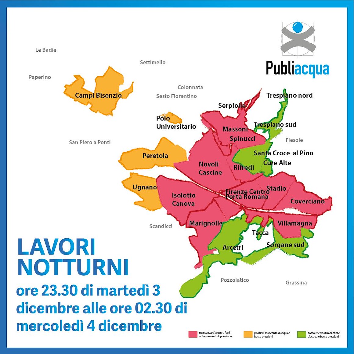 Immagine mappa lavori notturni