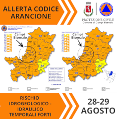 Cartina allerta meteo