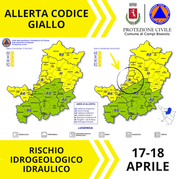 Cartina allerta meteo.