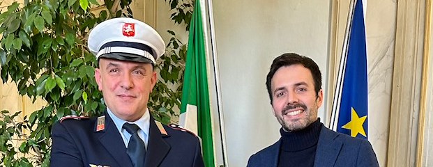 Sindaco Andrea Tagliaferri e comandante Simone Orvai